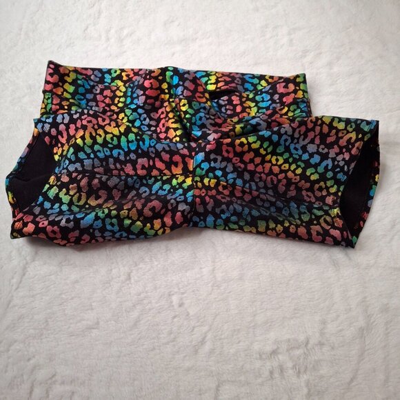 Torrid Multicolor Legging Shorts Sz 3 High Waist Elastic Waist Hippie Boho 70s - Picture 9 of 14